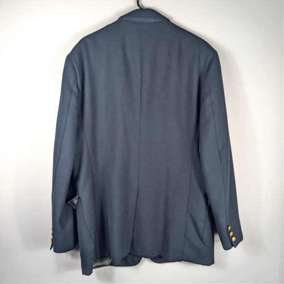 Christopher Hayes 44R Mens Blazer Navy USA Made 2 Button Tailored Sport Coat - Picture 2 of 7